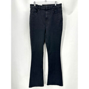 ASOS Pieces Peggy High Waist Flare Jeans Womens XL Black Stretch Preppy City NWT